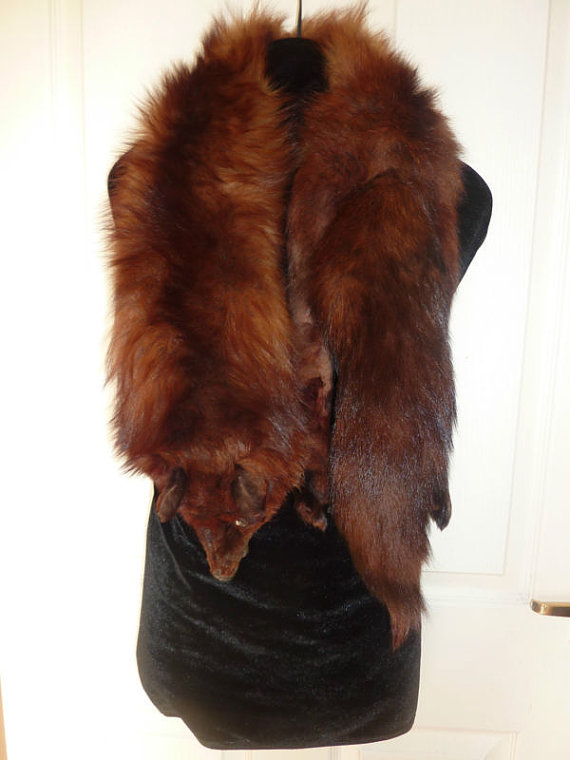 Vintage fox fur stole on sale for sale